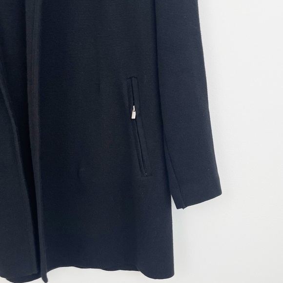 Charter Club 100% Cotton Black Zippered Open Front Cardigan Size Large - Picture 7 of 15